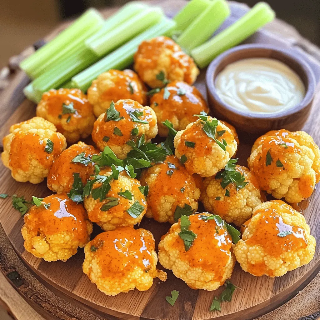 Buffalo Cauliflower Bites Flavorful and Crispy Treat