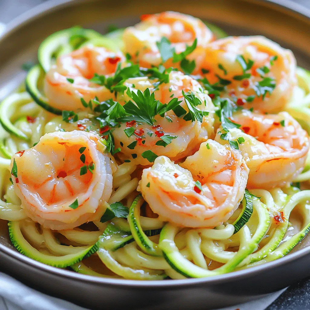 Savory Sheet-Pan Garlic Butter Shrimp and Zoodles Dish