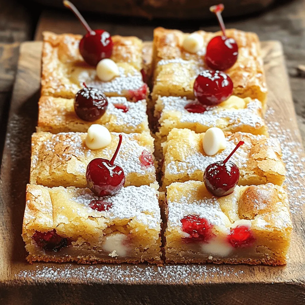 Cherry White Chocolate Blondies Irresistible and Tasty