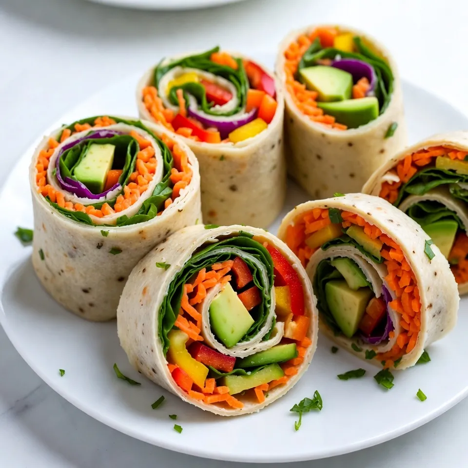 Rainbow Veggie Pinwheel Wraps Simple and Tasty Snack