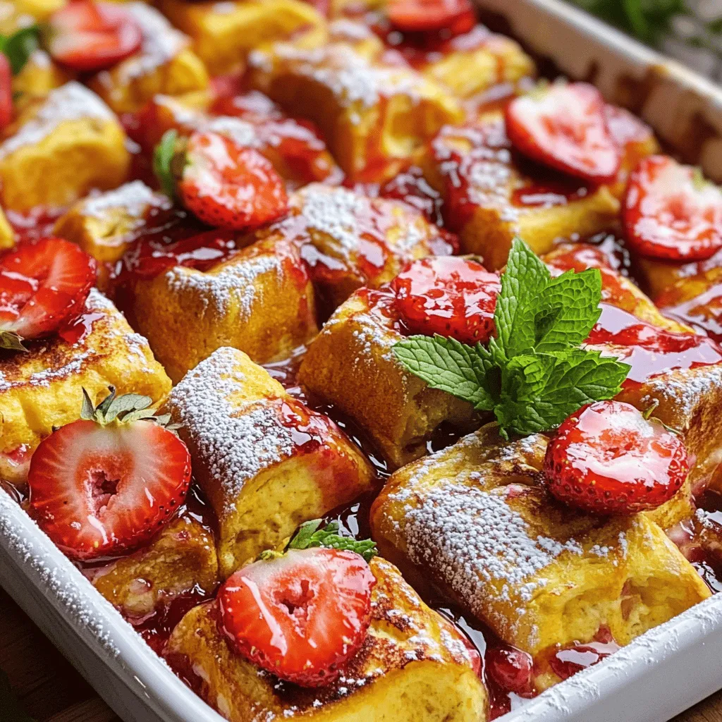 Strawberry Cheesecake French Toast Bake Delight