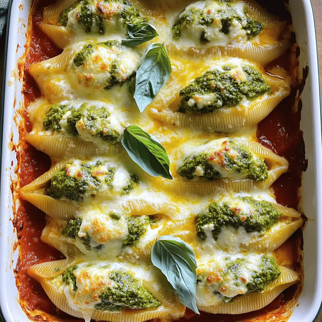 Pesto Ricotta Stuffed Shells Flavorful Dinner Idea