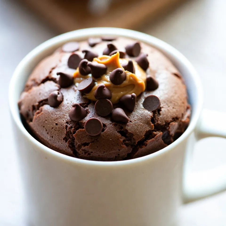 Chocolate Peanut Butter Mug Cake Simple and Tasty