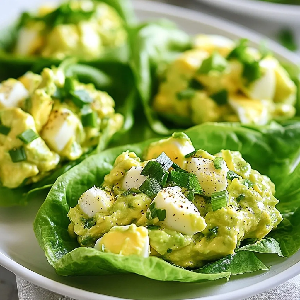 Avocado Egg Salad Lettuce Wraps for a Fresh Meal