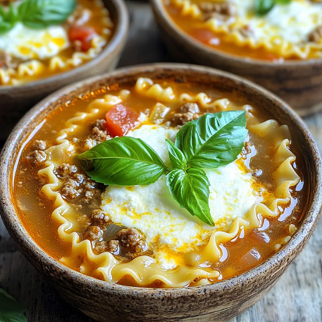 One Pot Lasagna Soup Hearty and Comforting Meal