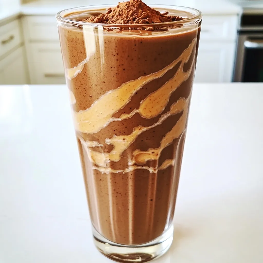 Chocolate Peanut Butter Protein Smoothie Easy Recipe