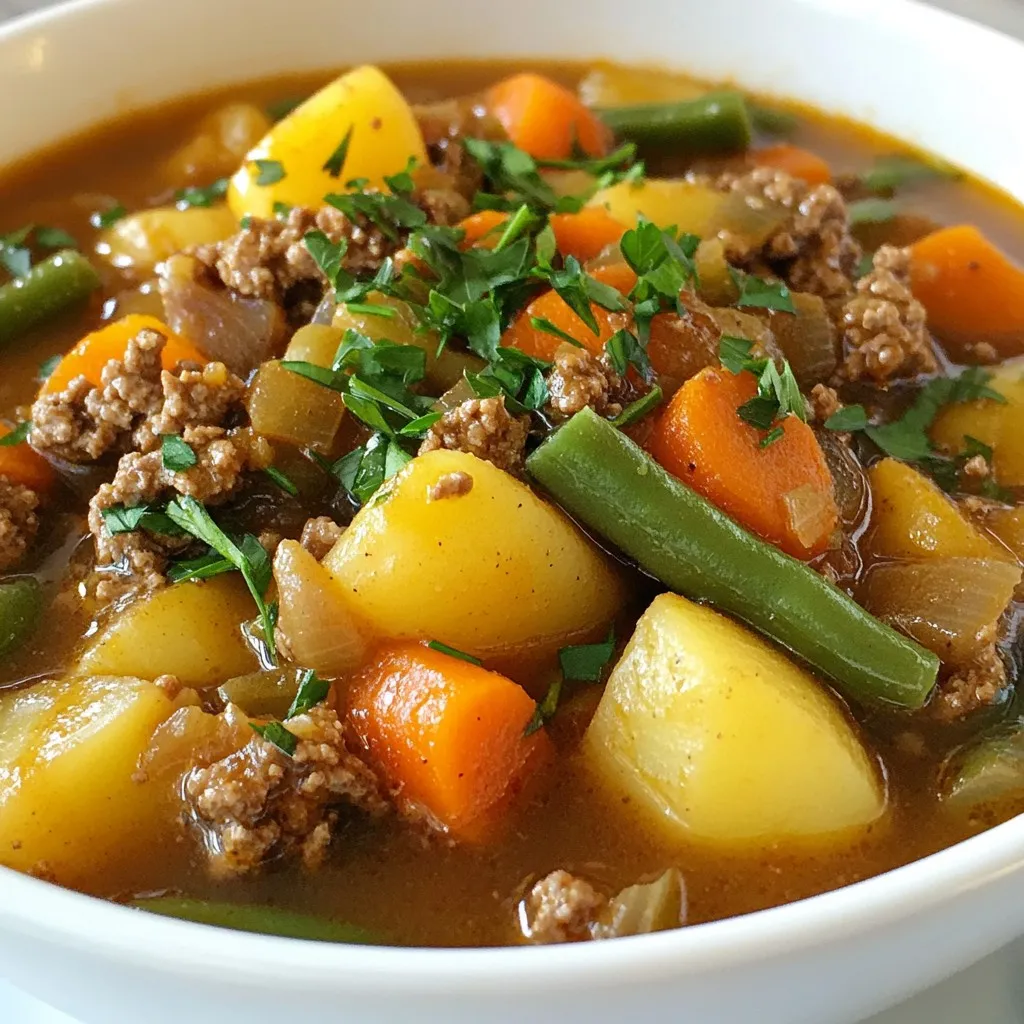 Hearty Hamburger Stew Flavorful and Cozy Meal