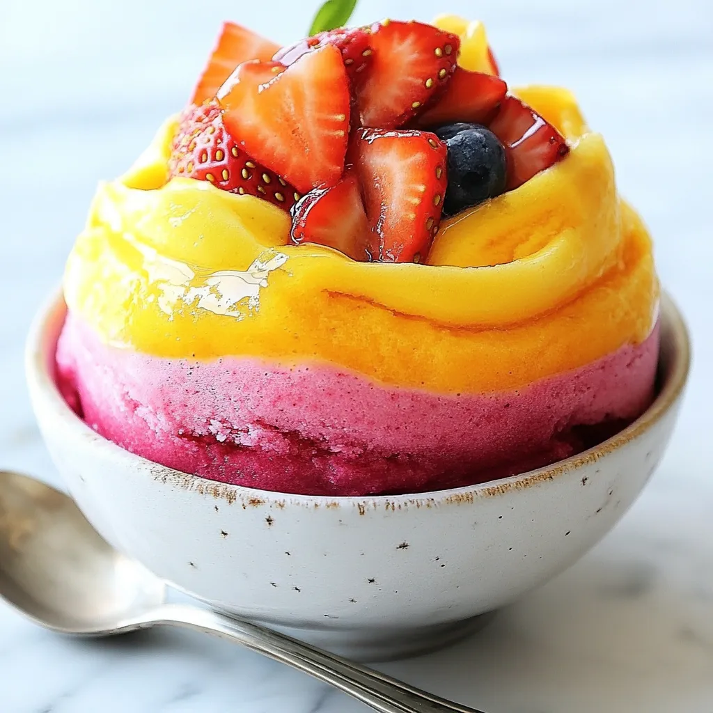 Homemade Rainbow Sherbet Refreshing Summer Treat