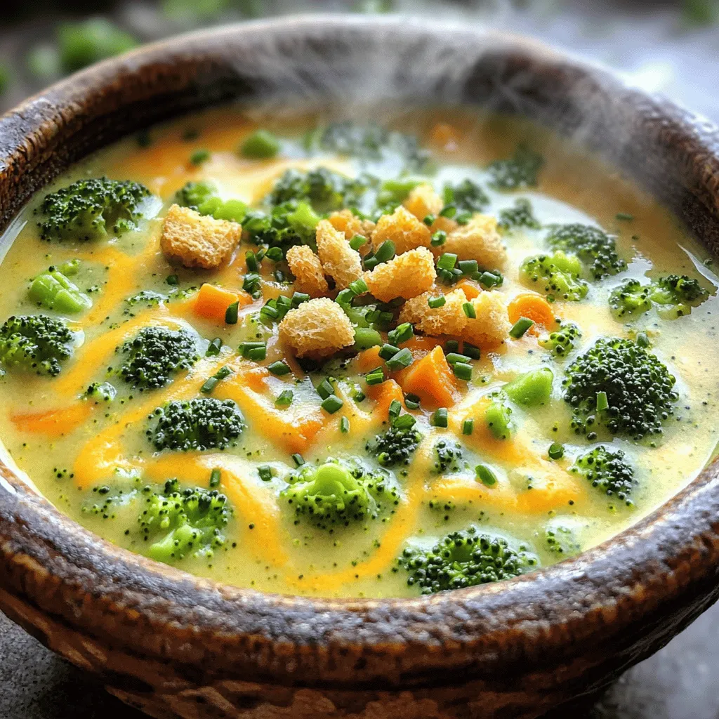 Slow Cooker Broccoli Cheddar Soup Creamy Delight
