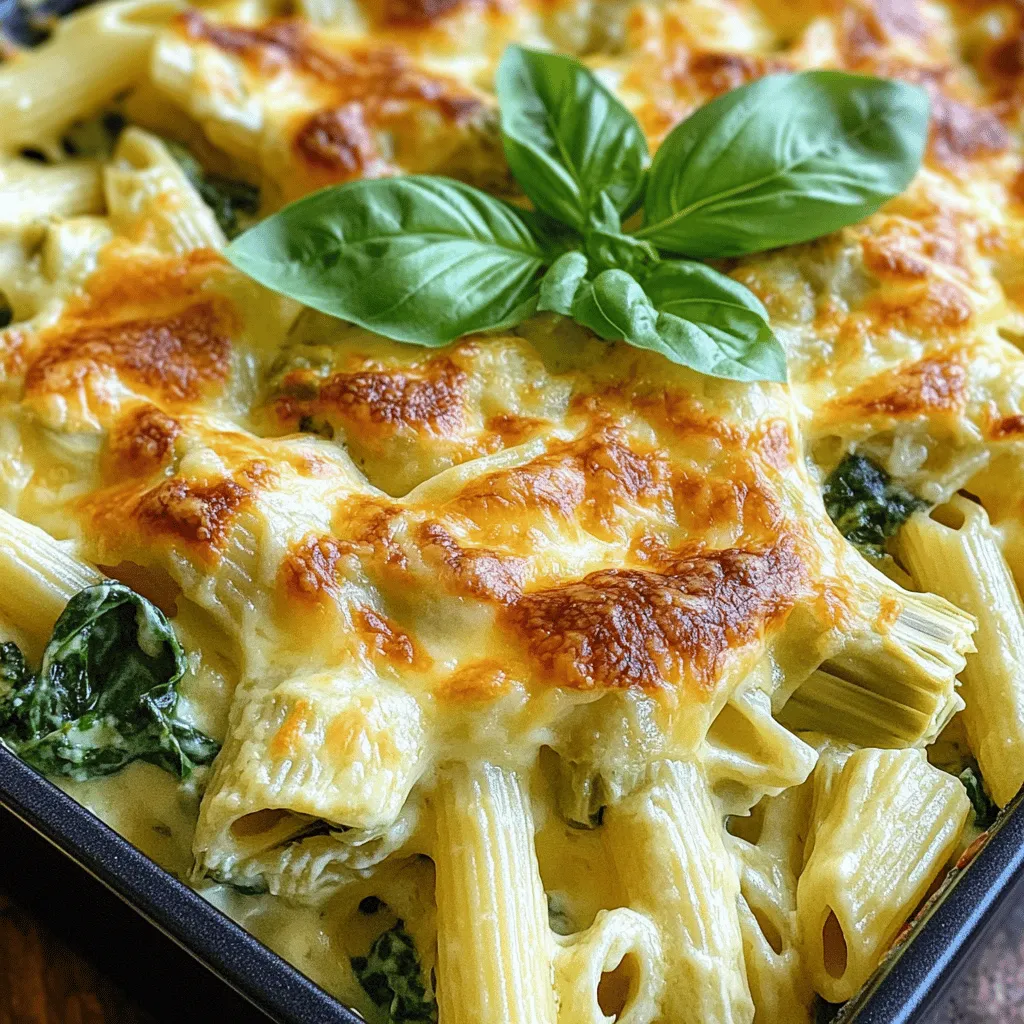 Spinach Artichoke Pasta Bake Delightful and Simple