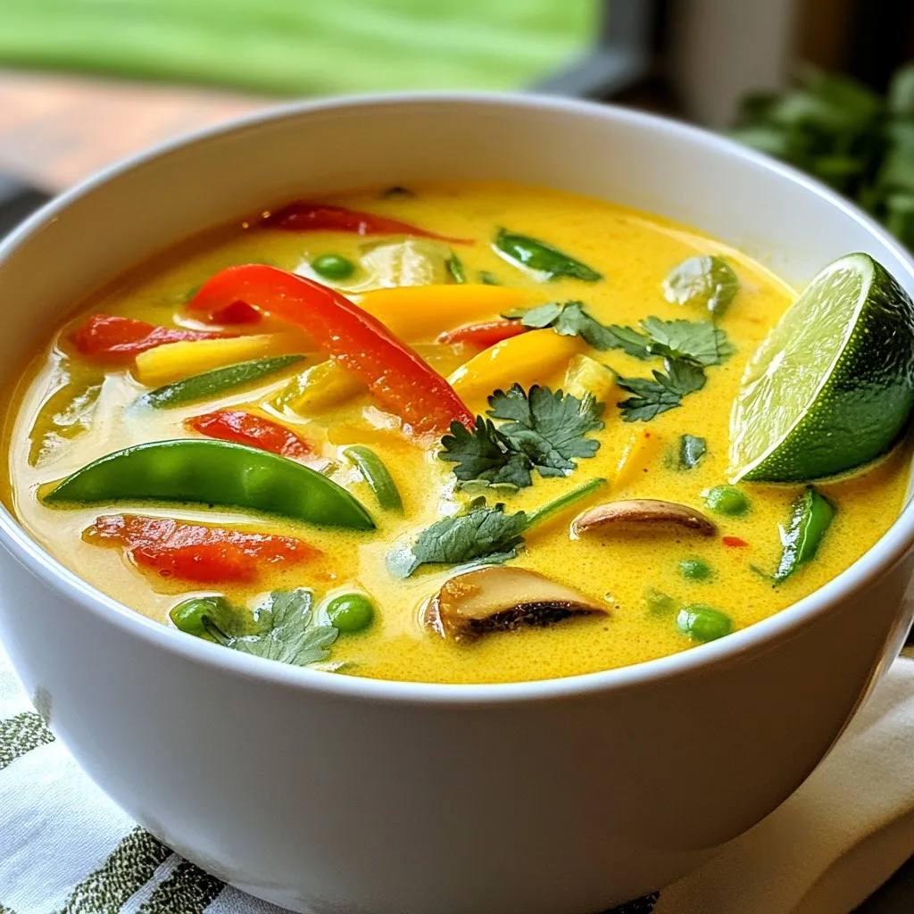 Spicy Thai Coconut Curry Soup Easy Flavorful Recipe