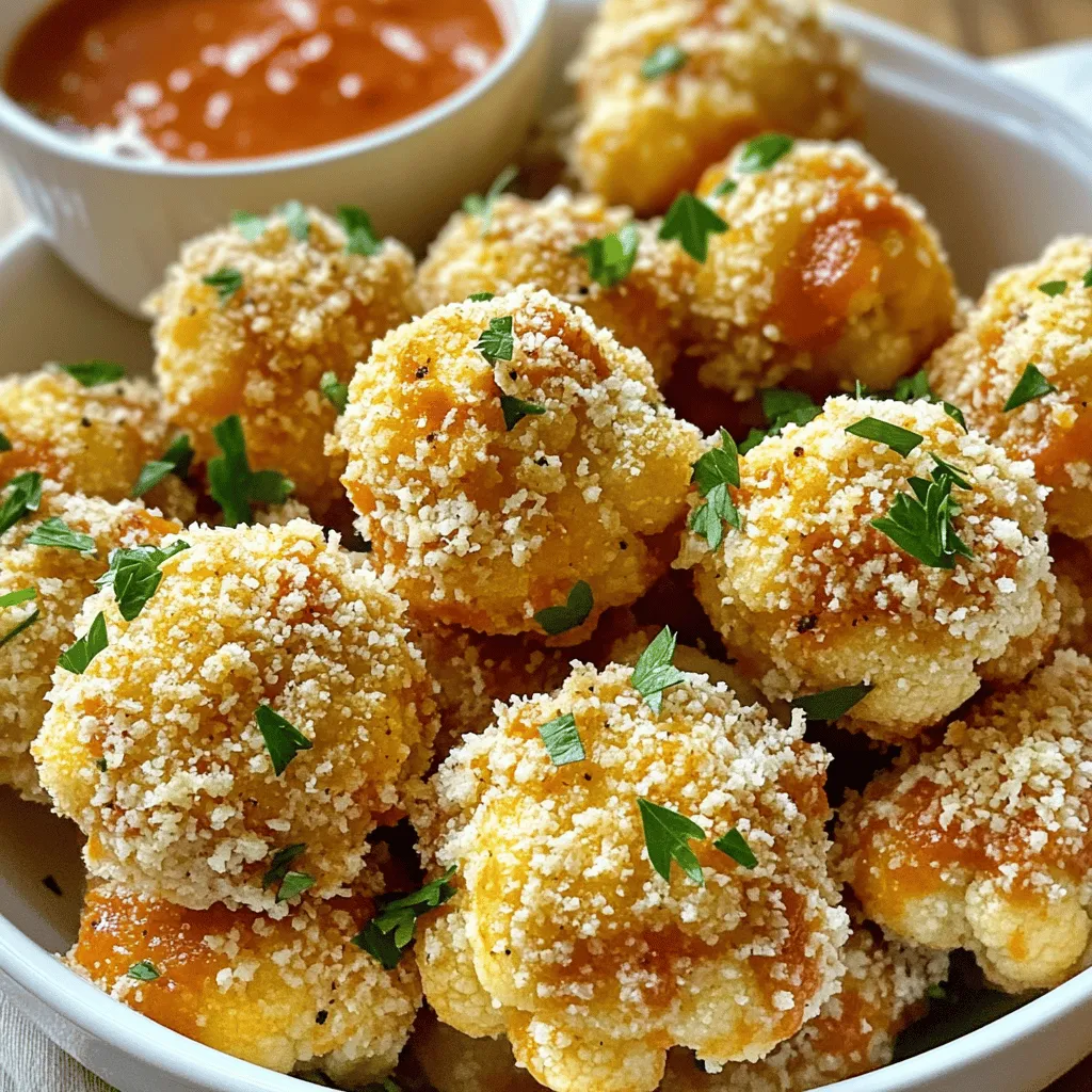 Crispy Garlic Parmesan Cauliflower Bites Delight
