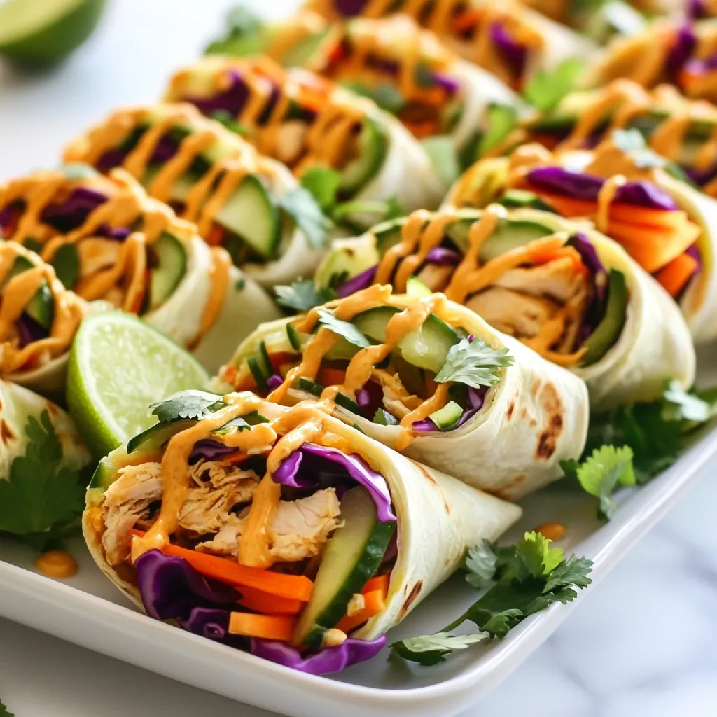 Thai Peanut Chicken Wraps Easy and Flavorful Recipe