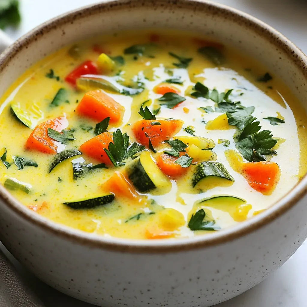 One-Pot Creamy Veggie Soup Comforting and Easy Meal