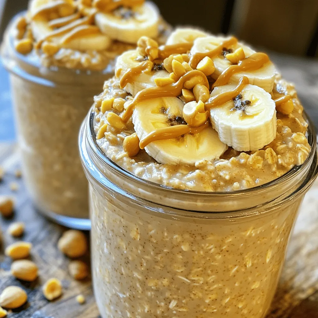Peanut Butter Banana Overnight Oats Easy Healthy Recipe