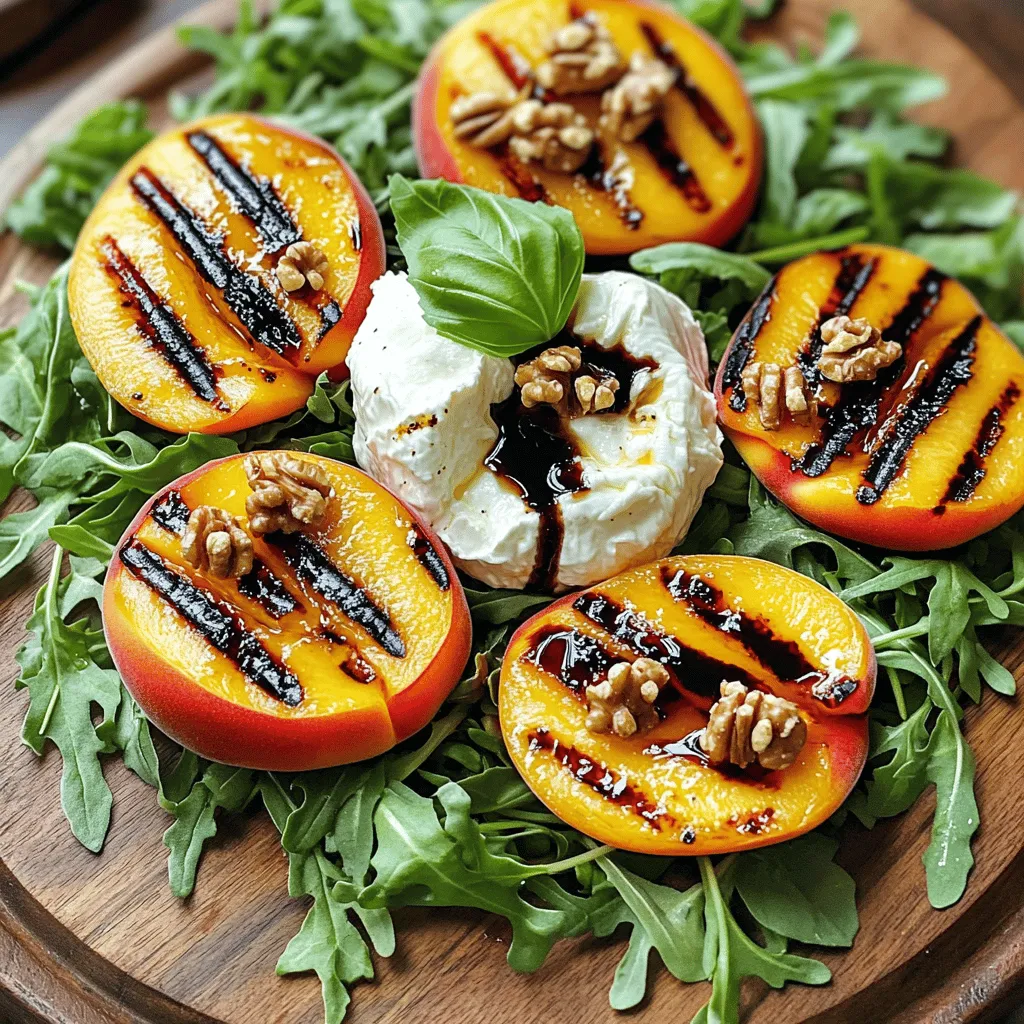 Grilled Peach Burrata Salad Fresh and Flavorful Dish