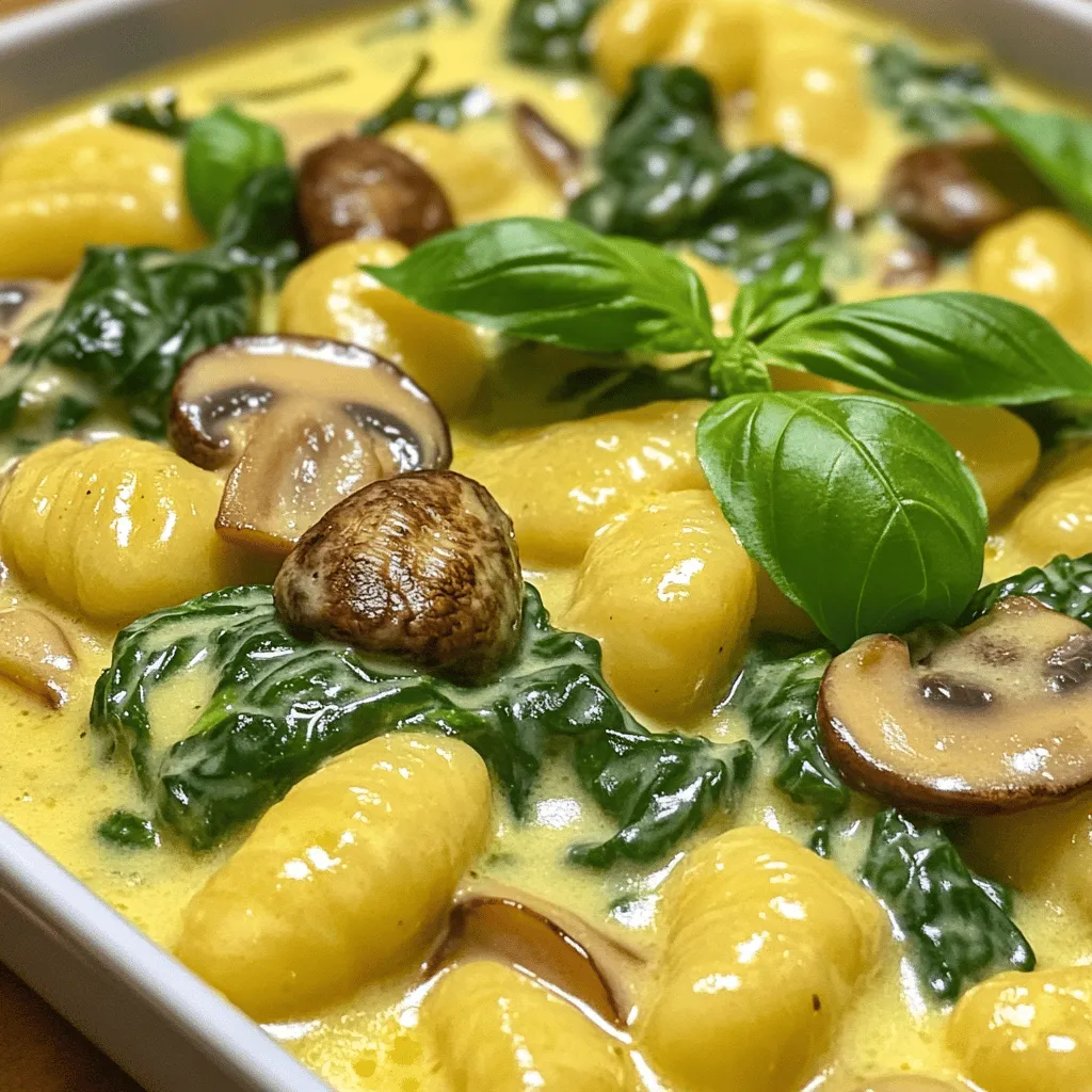 Spinach Mushroom Gnocchi Creamy and Savory Delight