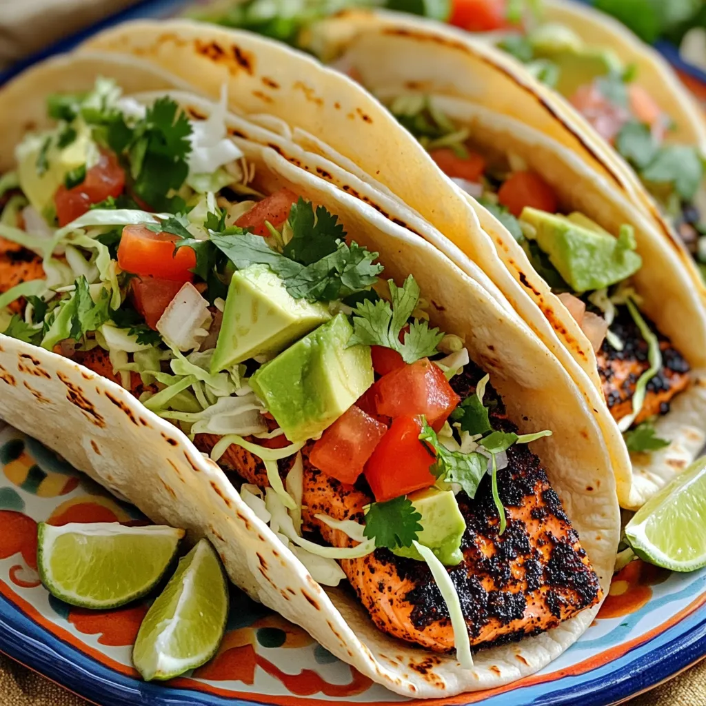 Blackened Salmon Tacos Sheet Pan Easy Flavor Burst