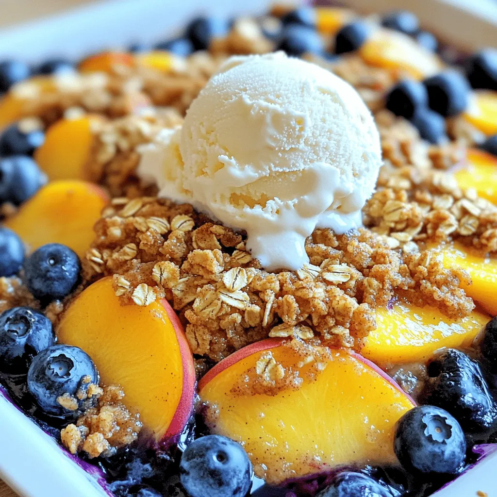 Peach and Blueberry Crisp Perfect Summer Dessert Delight