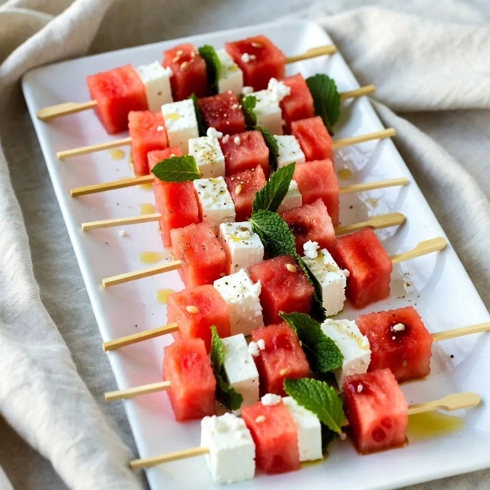 Watermelon Feta Skewers Fresh and Flavorful Delight
