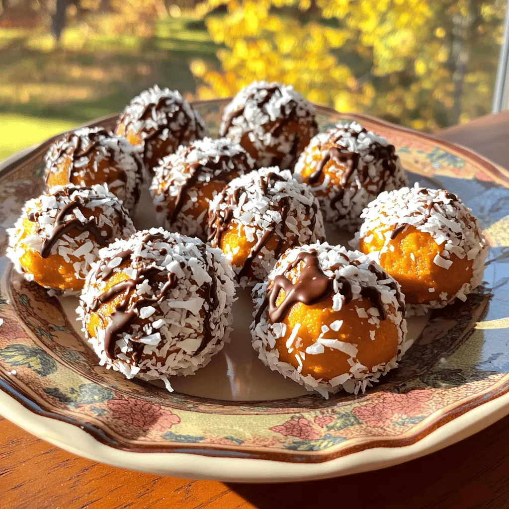 No-Bake Chocolate Coconut Pumpkin Truffles Delight