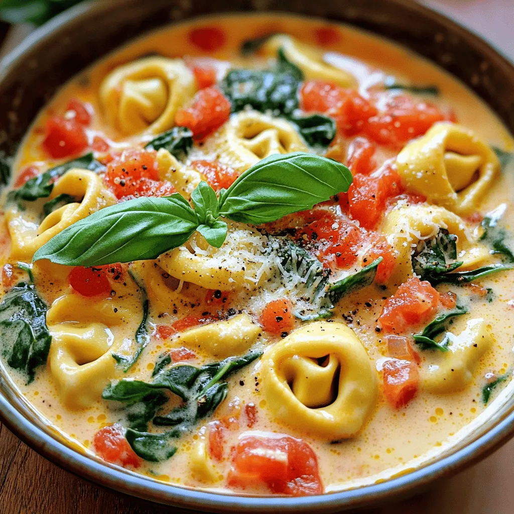 One-Pot Creamy Tomato Basil Tortellini Delight