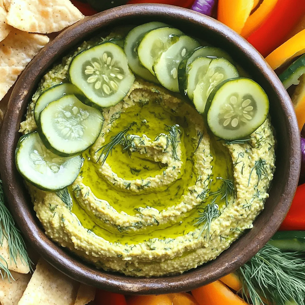Spicy Dill Pickle Hummus Tangy and Flavorful Dip