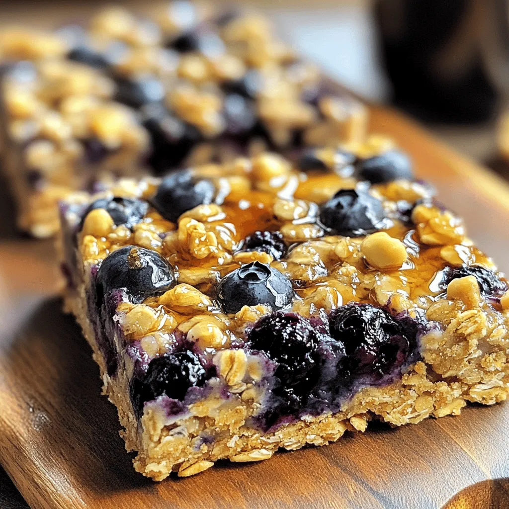 Blueberry Oatmeal Breakfast Bars Nutritious Snack Idea