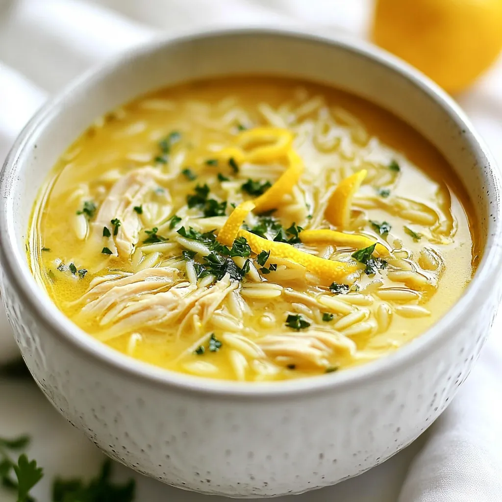 Creamy Lemon Orzo Chicken Soup Flavorful and Simple