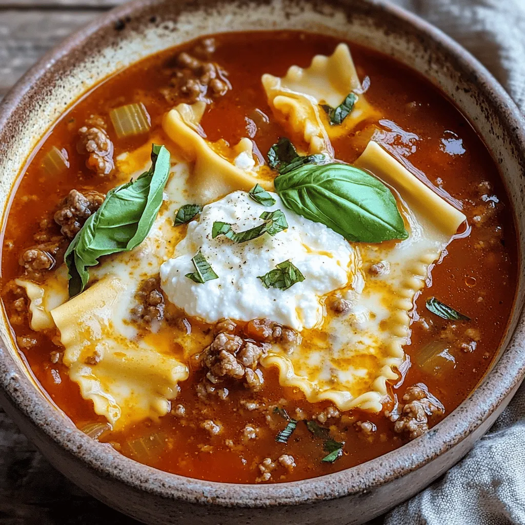 Easy Lasagna Soup Comforting and Hearty Meal Recipe