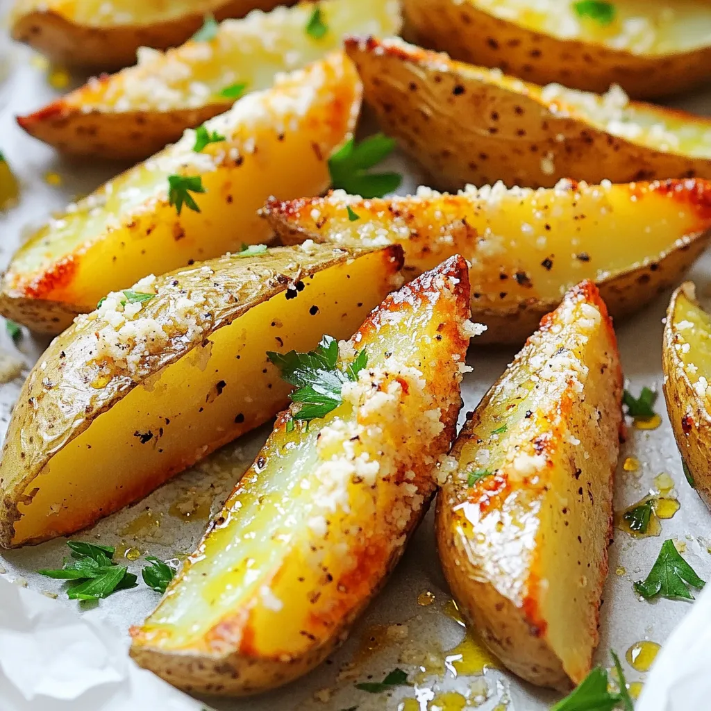 Air Fryer Garlic Parmesan Potato Wedges Crispy Delight