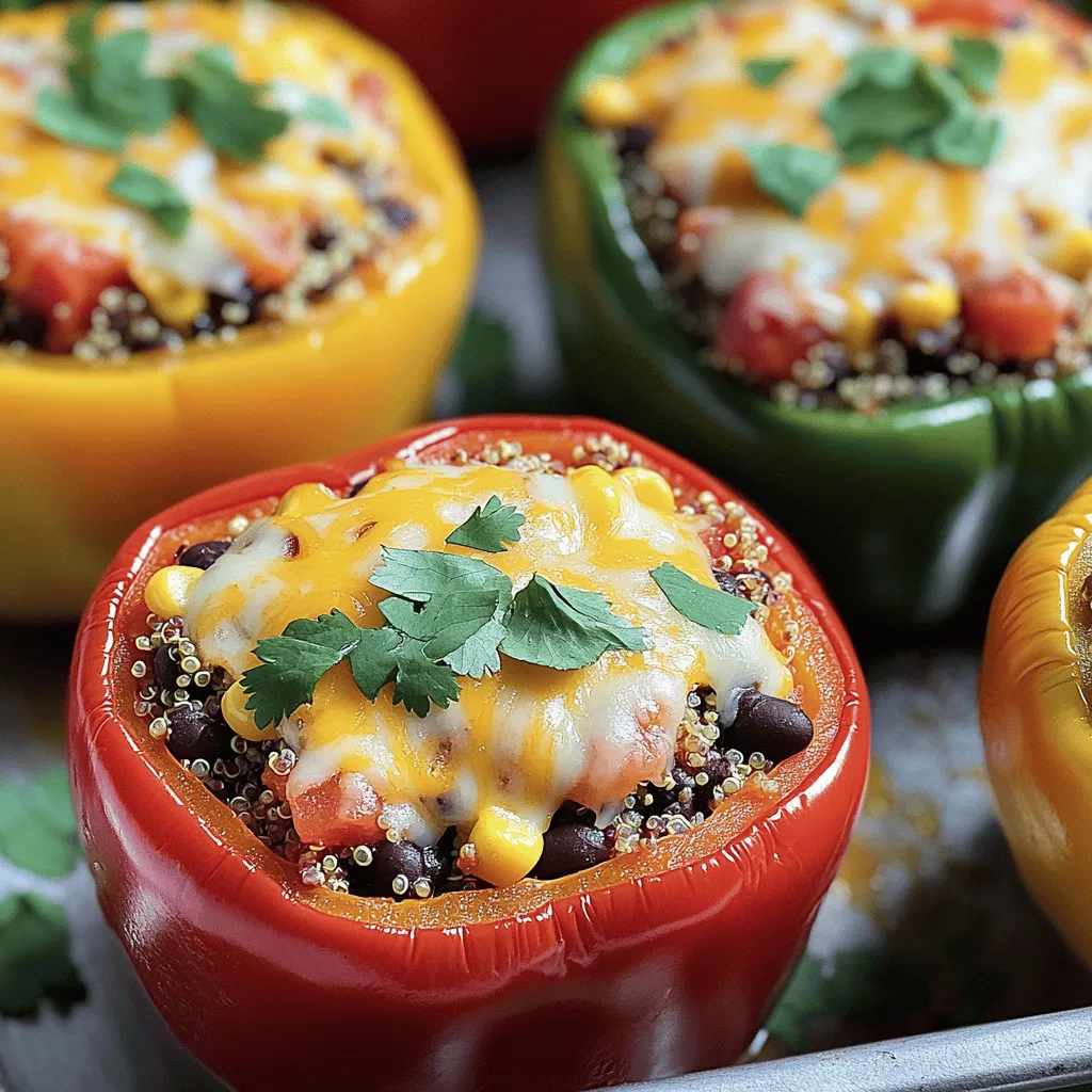 Tex-Mex Quinoa Stuffed Peppers Flavorful Veggie Dish