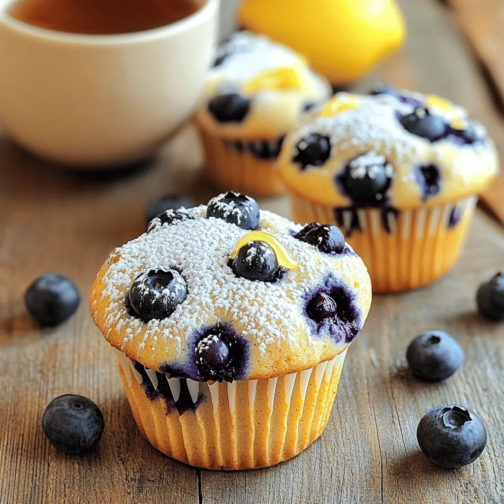Blueberry Lemon Yogurt Muffins Tasty and Simple Recipe