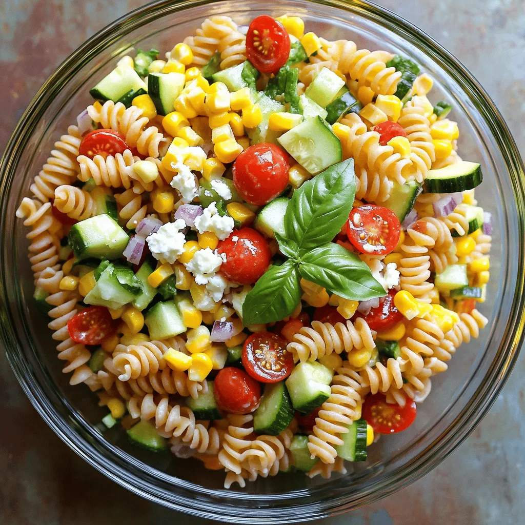 Savory Summer Veggie Pasta Salad Quick and Easy Recipe