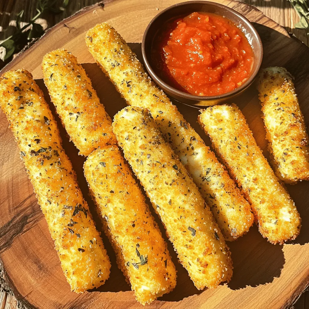 Air Fryer Mozzarella Sticks Crispy and Tasty Snack