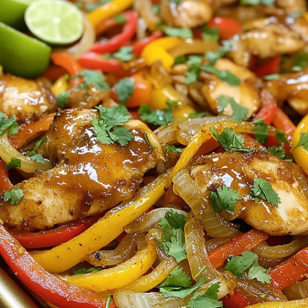 Sheet Pan Honey Garlic Chicken Fajitas Flavor Boost