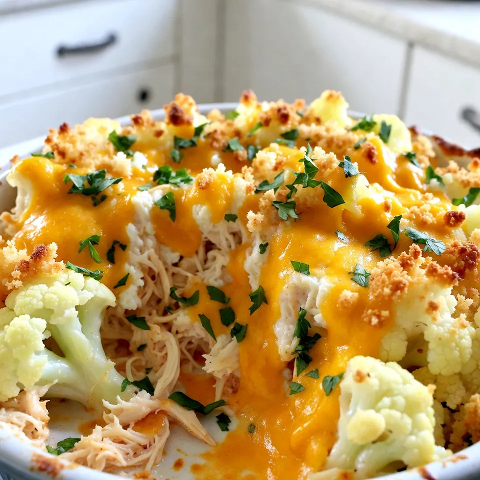 Buffalo Chicken Cauliflower Casserole Flavorful Dish