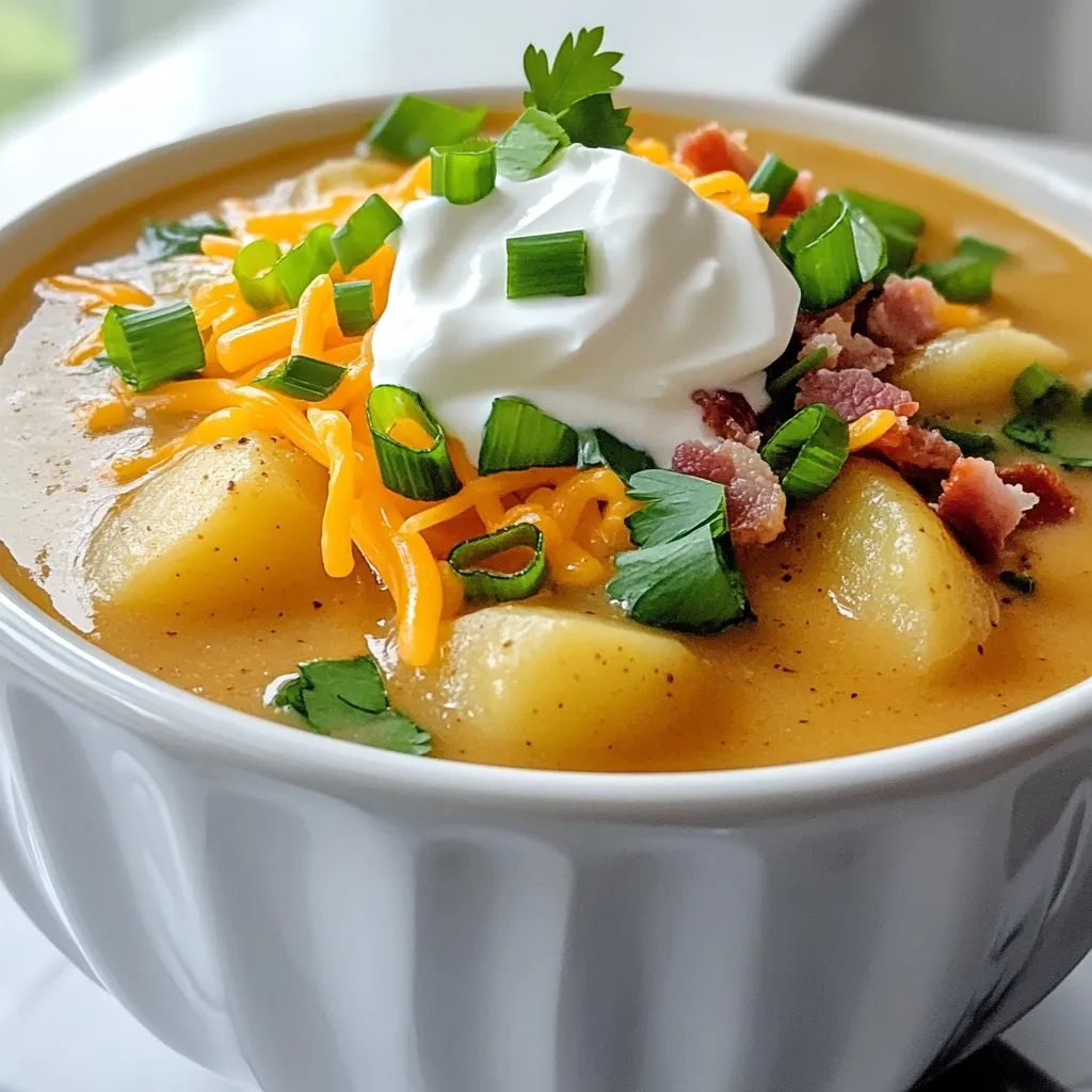 Loaded Baked Potato Soup Slow Cooker Delightful Dish