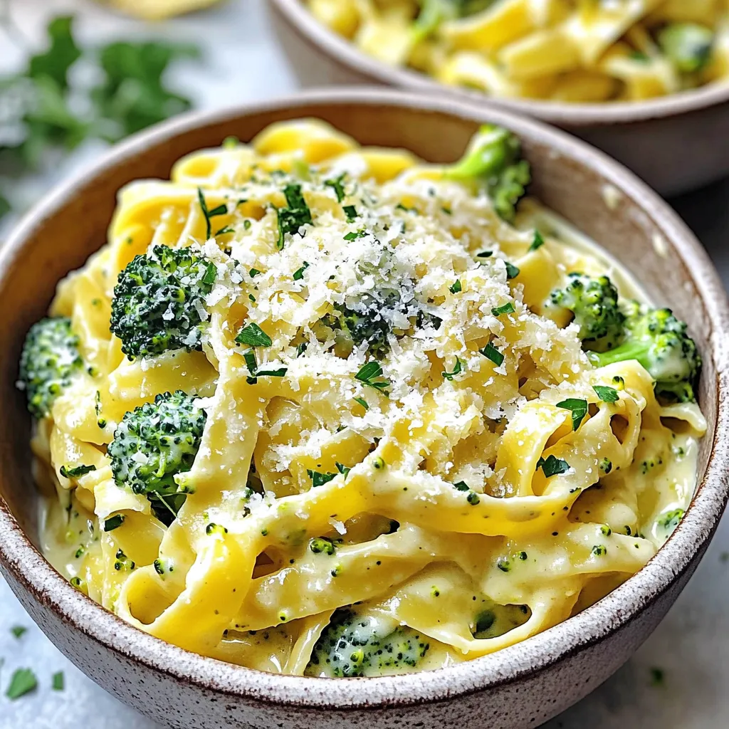 One Pot Broccoli Alfredo Pasta Quick and Creamy Dish