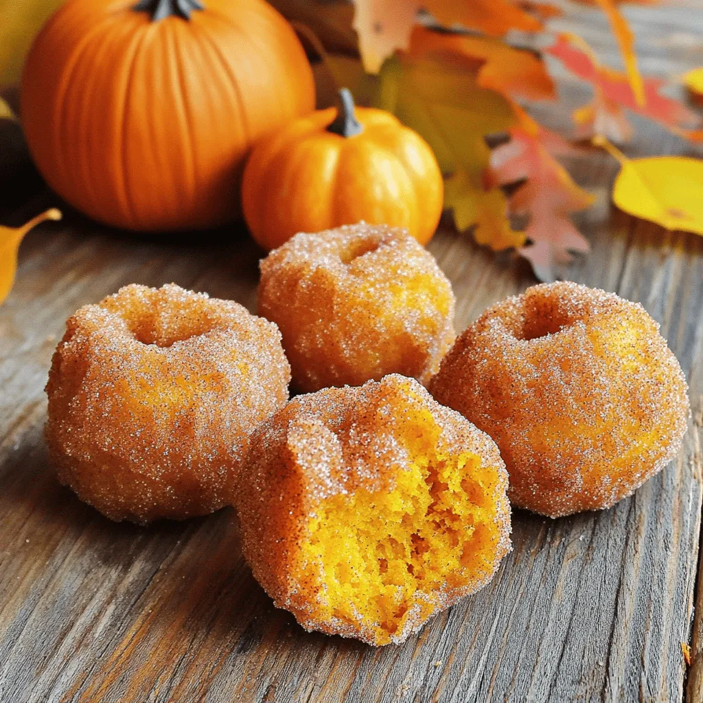 Pumpkin Churro Donut Holes with Cinnamon Sugar Treat