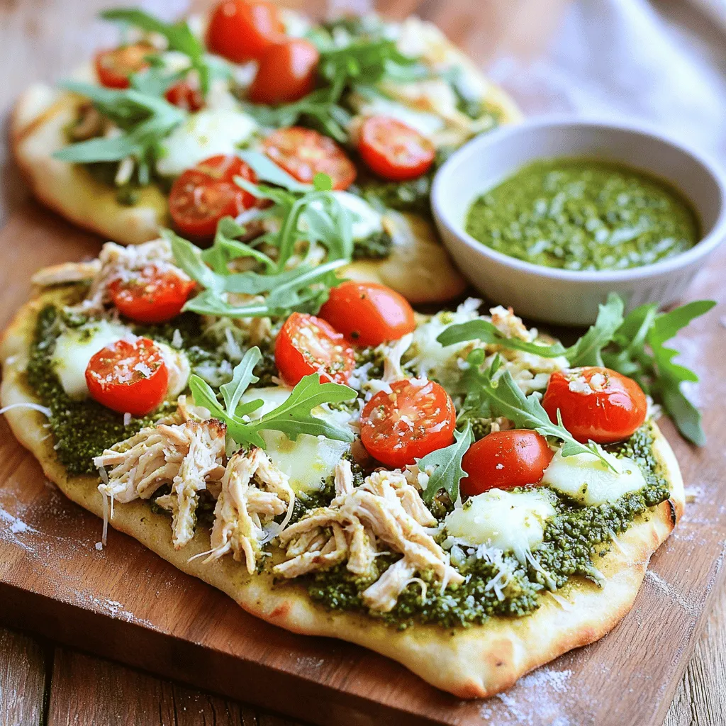 Pesto Chicken Flatbread Delicious and Easy Recipe