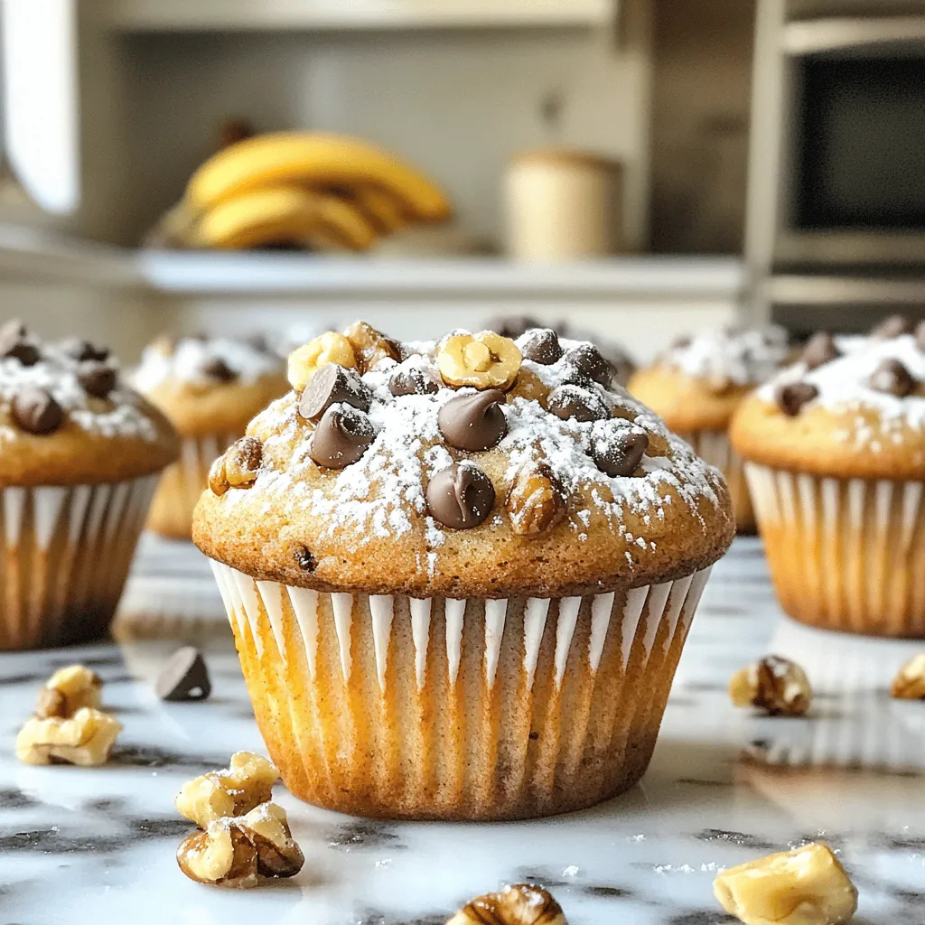 Chocolate Chip Banana Bread Muffins Delightful Treat
