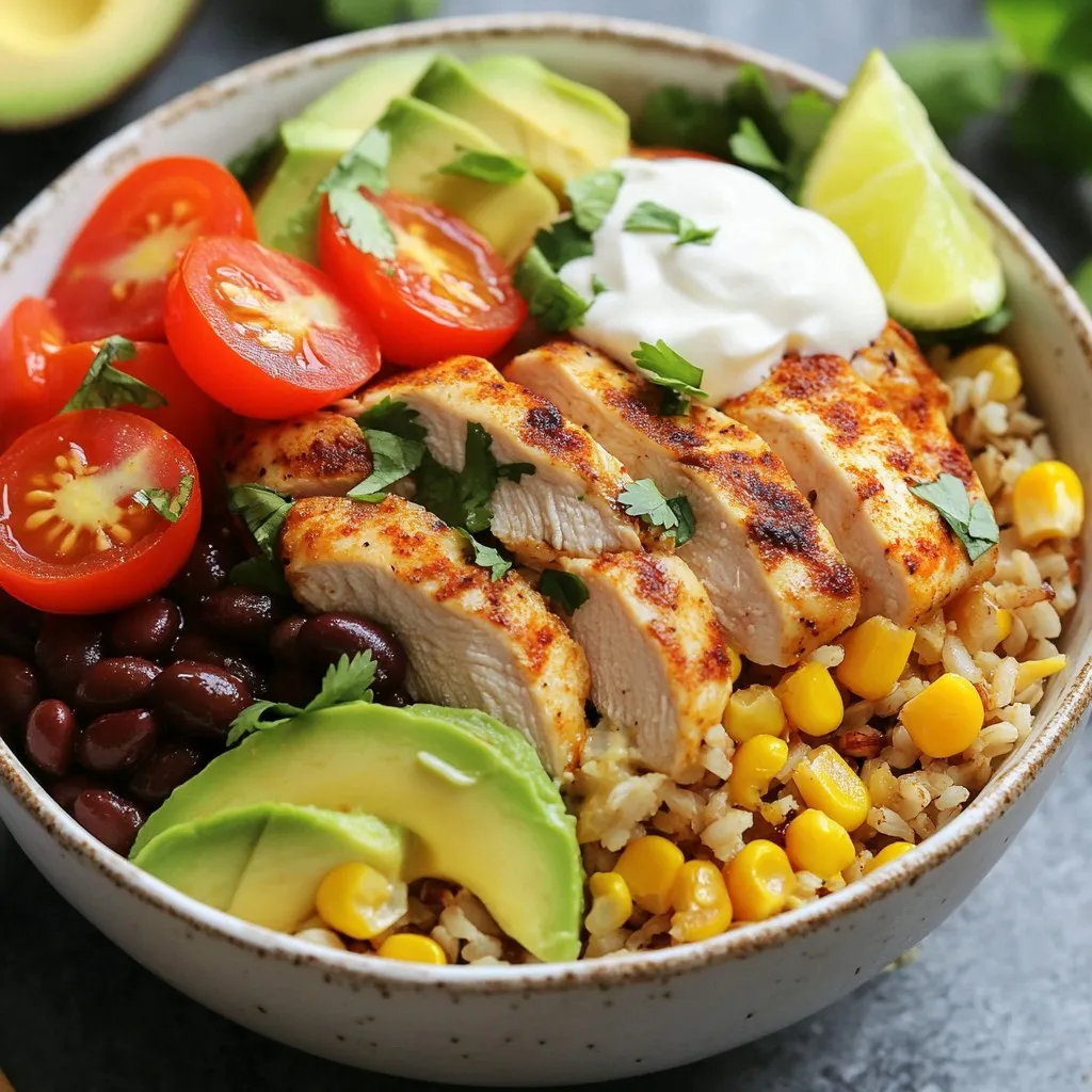 Savory Southwest Chicken Burrito Bowls Recipe