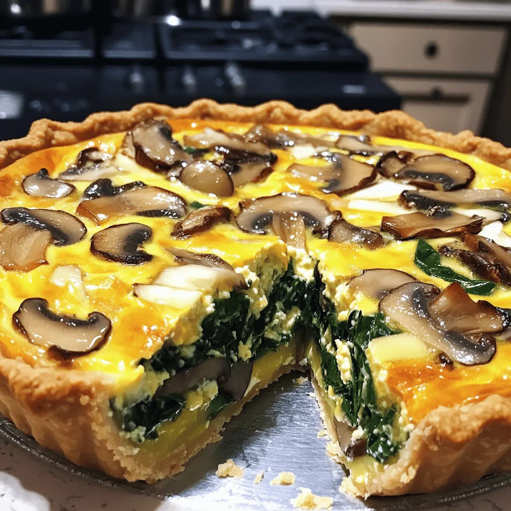 Savory Mushroom and Spinach Quiche Delightful Recipe