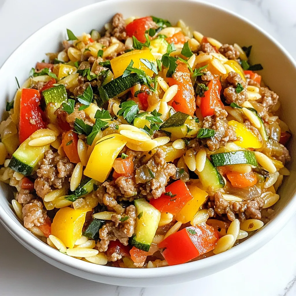Ground Turkey and Orzo Flavorful Family Meal