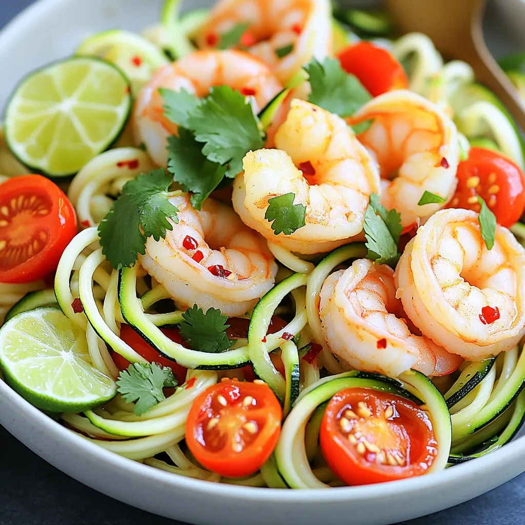 Spicy Garlic Shrimp Zoodle Bowls Simple and Healthy Meal