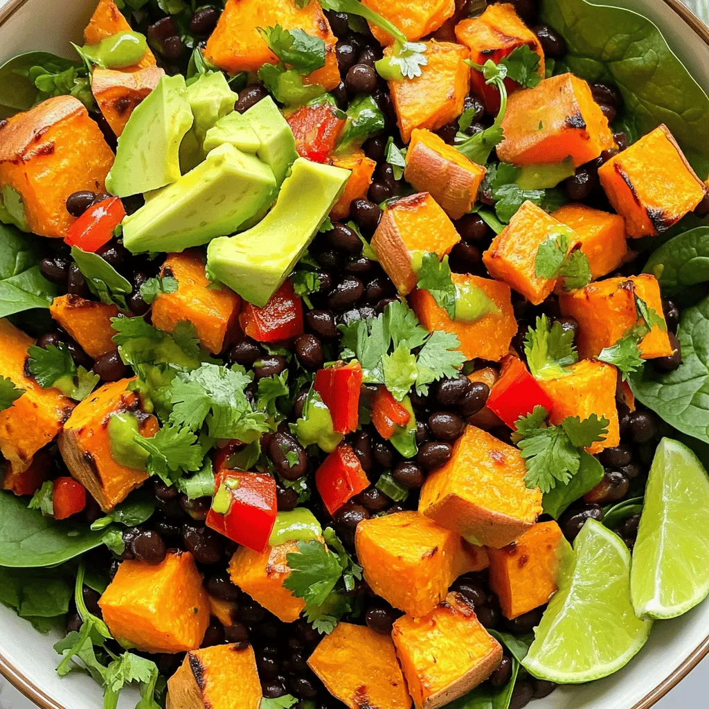 Roasted Sweet Potato Black Bean Salad Flavorful Dish
