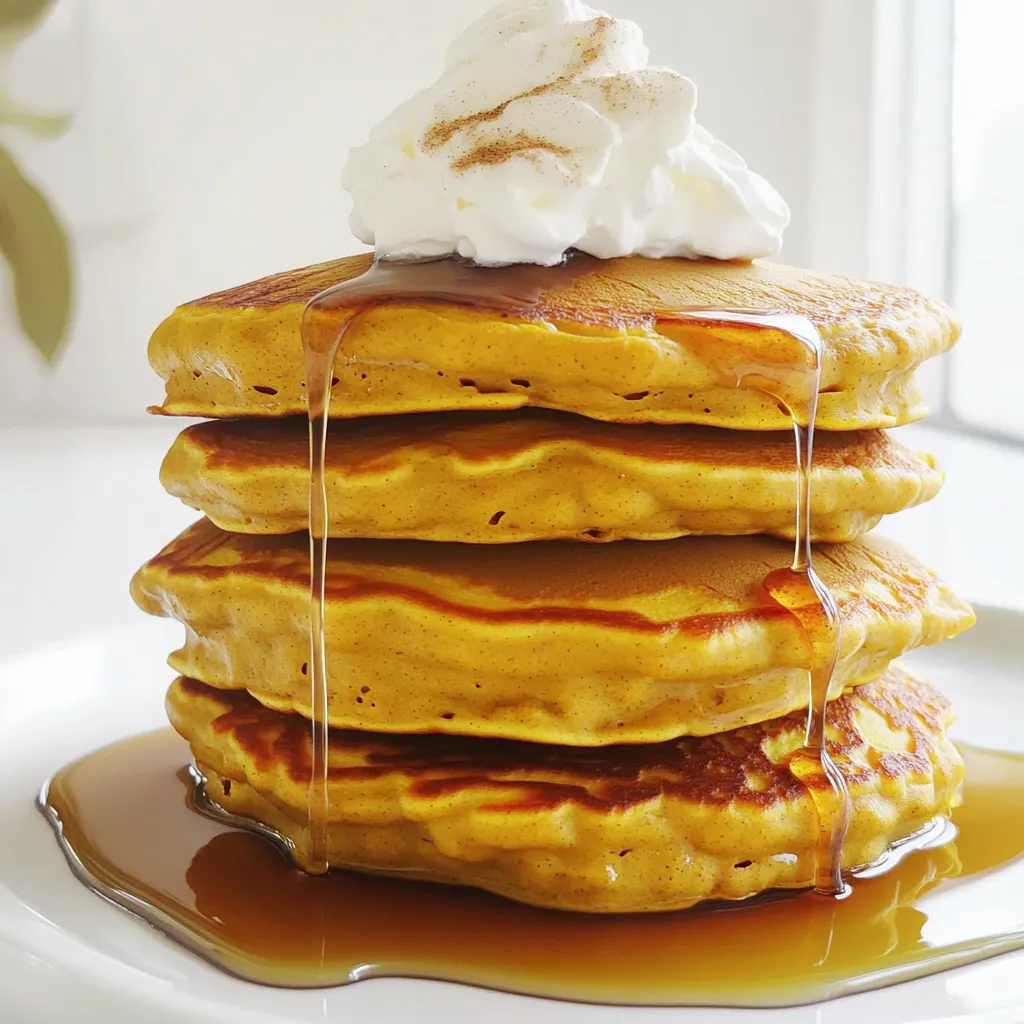 Pumpkin Pancakes with Maple Syrup Flavorful Delight