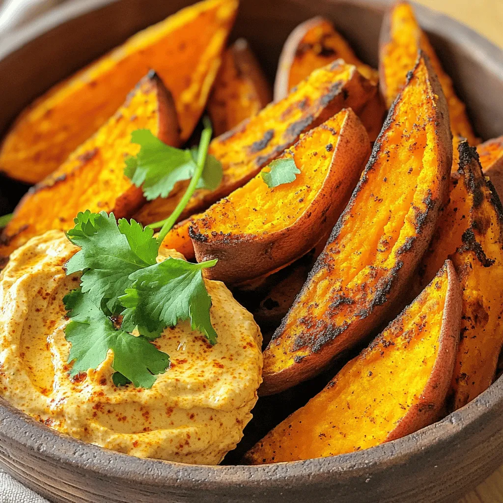 Air Fryer Sweet Potato Wedges With Chipotle Dip Delight