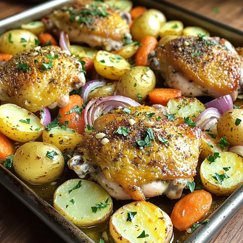 Herb Roasted Chicken &#038; Potato Sheet Pan Delight